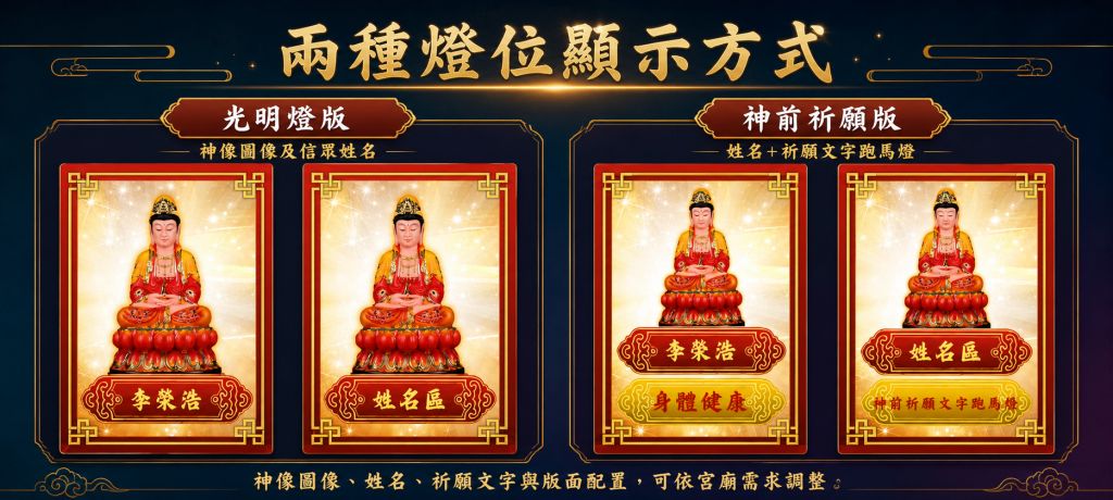 光明燈版與神前祈願版畫面比較