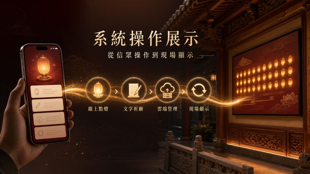 仕錩祈雲數位光明燈牆實機測試