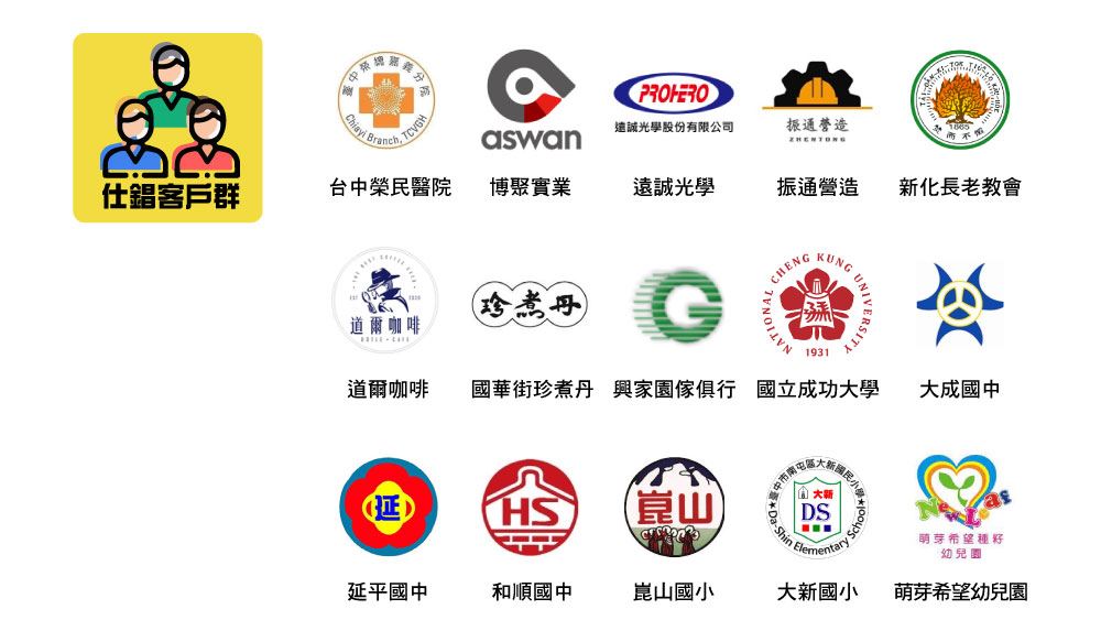 仕錩國際監視器設備安裝客戶群